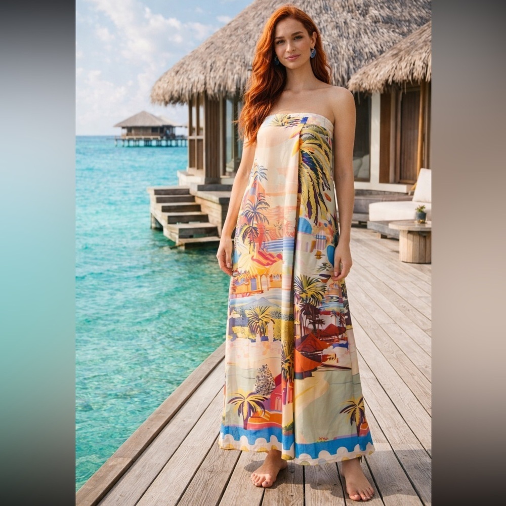 Anthropologie NWT Corey Lynn Calter Strapless Maxi Dress size M.